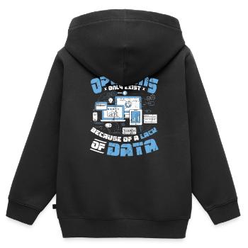 Opinions Data Shortage - Data Scientist Data - Kids Premium Organic Zip-up Hoodie - black - Back - AI Model Kid Male (0cm)