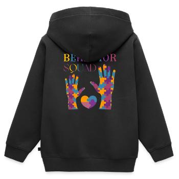 Aba Behavior Squad Applied Behavior Analysis Crew - Kids Premium Organic Zip-up Hoodie - black - Back - AI Model Kid Male (0cm)