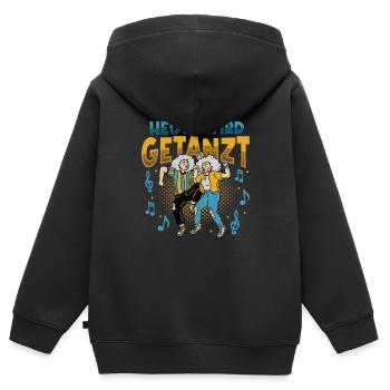 Heute Wird Getanzt, Thema Tanzen - Kinder Premium Organic Zip Hoodie - Schwarz - Hinten - AI Model Kid Male (0cm)