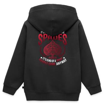 Es Ist In Ordnung, Wenn Du Pik Nicht Magst - Kinder Premium Organic Zip Hoodie - Schwarz - Hinten - AI Model Kid Male (0cm)