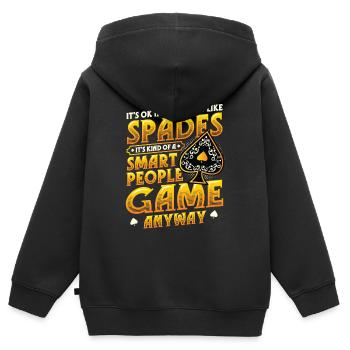 Es Ist In Ordnung, Wenn Du Pik Nicht Magst - Kinder Premium Organic Zip Hoodie - Schwarz - Hinten - AI Model Kid Male (0cm)