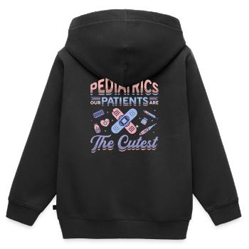 Pädiatrie, Unsere Patienten Sind Die Süßesten - Kinder Premium Organic Zip Hoodie - Schwarz - Hinten - AI Model Kid Male (0cm)