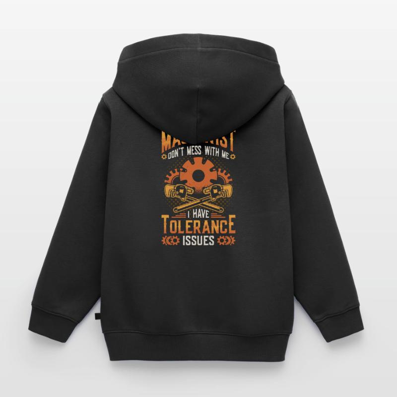 Machine operators have tolerance problems Kids Premium Organic Zip-up Hoodie