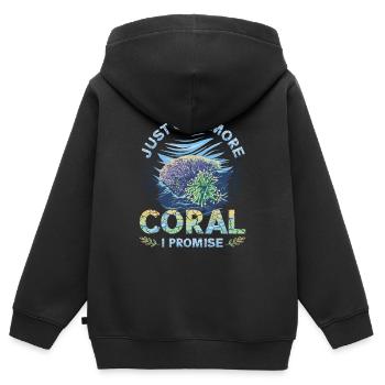 Nur Noch Eine Koralle, Verspreche Ich, Riffbecken - Kinder Premium Organic Zip Hoodie - Schwarz - Hinten - AI Model Kid Male (0cm)