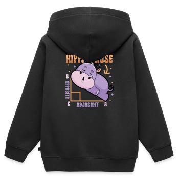 Hippotenuse, opposite, adjacent - Kids Premium Organic Zip-up Hoodie - black - Back - AI Model Kid Male (0cm)