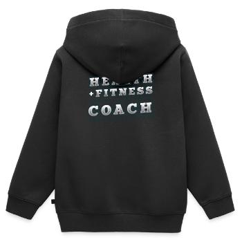 Persönlicher Gesundheits-fitness-trainer - Kinder Premium Organic Zip Hoodie - Schwarz - Hinten - AI Model Kid Male (0cm)