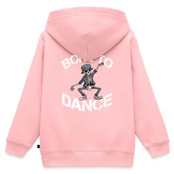 Bone To Dance Funny Dancing Dicton - Sweat Premium à capuche zippé enfant bio - rose - Dos - AI Model Kid Female (0cm)