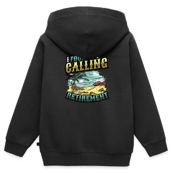 Ich Habe Meine Berufung Gefunden, Ruhestand - Kinder Premium Organic Zip Hoodie - Schwarz - Hinten - AI Model Kid Male (0cm)