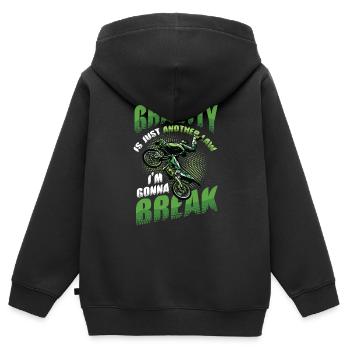 Schwerkraft, Ein Weiteres Gesetz - Kinder Premium Organic Zip Hoodie - Schwarz - Hinten - AI Model Kid Male (0cm)