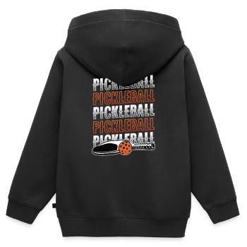 Pickleball-Liebhaber - Kinder Premium Organic Zip Hoodie - Schwarz - Hinten - AI Model Kid Male (0cm)
