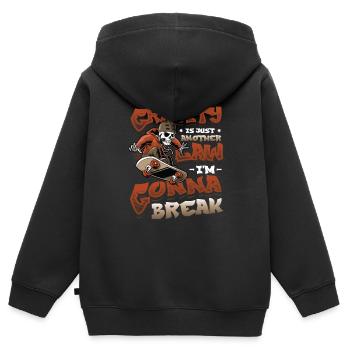 Skateboard Halfpipe, Tricks, Skateboarding - Kinder Premium Organic Zip Hoodie - Schwarz - Hinten - AI Model Kid Male (0cm)