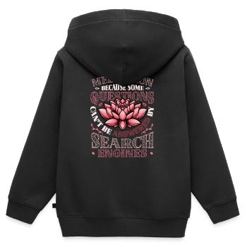 Lustige Meditation, Spirituelle Meditation - Kinder Premium Organic Zip Hoodie - Schwarz - Hinten - AI Model Kid Male (0cm)