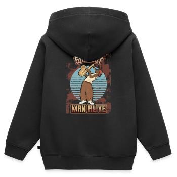 Saxiest Man Alive, Lustiges Saxophon - Kinder Premium Organic Zip Hoodie - Schwarz - Hinten - AI Model Kid Male (0cm)