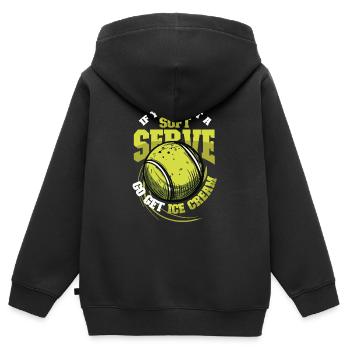 Wenn Sie Ein Softeis Wollen, Holen Sie Sich Eins - Kinder Premium Organic Zip Hoodie - Schwarz - Hinten - AI Model Kid Male (0cm)