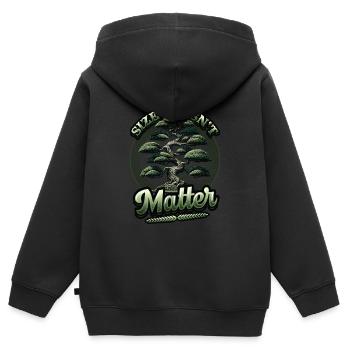 Bonsai Anbauen Kleiner Japanischer Bonsaibaum - Kinder Premium Organic Zip Hoodie - Schwarz - Hinten - AI Model Kid Male (0cm)