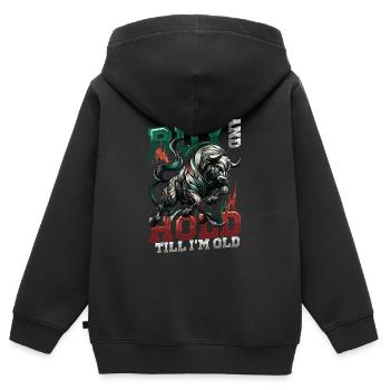 Financial Freedom Actions Investisseur Marché boursier - Sweat Premium à capuche zippé enfant bio - noir - Dos - AI Model Kid Male (0cm)