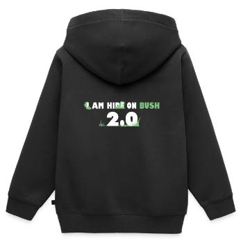 Verstecken auf Busch 2.0 - Kinder Premium Organic Zip Hoodie - Schwarz - Hinten - AI Model Kid Male (0cm)