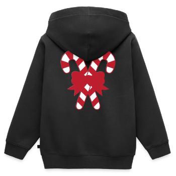 Zuckerstange - Kinder Premium Organic Zip Hoodie - Schwarz - Hinten - AI Model Kid Male (0cm)