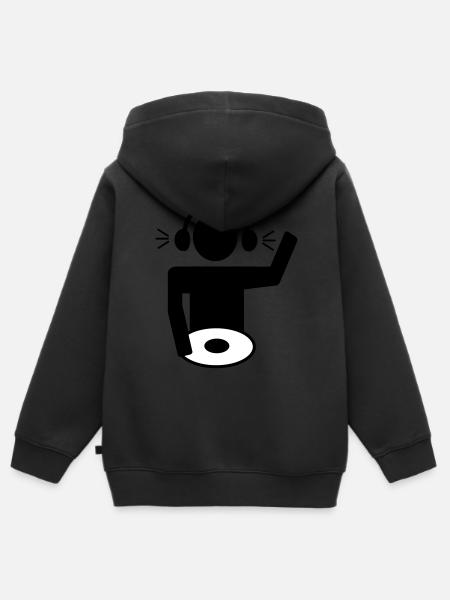 DJ - Kinder Premium Organic Zip Hoodie - Schwarz