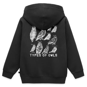 Eule Raubvogel - Kinder Premium Organic Zip Hoodie - Schwarz - Hinten - AI Model Kid Male (0cm)