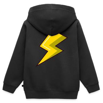 Blitz Comic Rapide - Sweat Premium à capuche zippé enfant bio - noir - Dos - AI Model Kid Male (0cm)