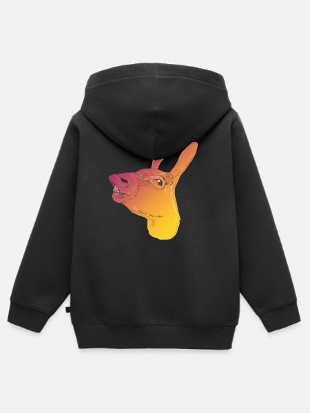 ESEL - Kinder Premium Organic Zip Hoodie - Schwarz