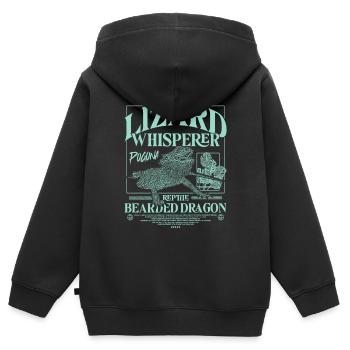 Bartagame Bartagamen Echsenflüsterer - Kinder Premium Organic Zip Hoodie - Schwarz - Hinten - AI Model Kid Male (0cm)