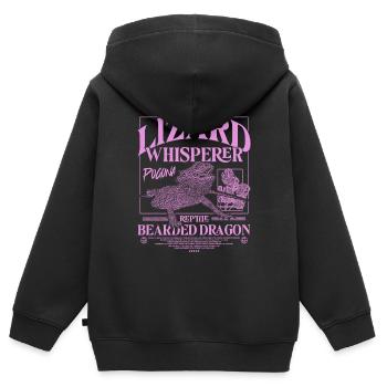 Bartagame Bartagamen Echsenflüsterer - Kinder Premium Organic Zip Hoodie - Schwarz - Hinten - AI Model Kid Male (0cm)