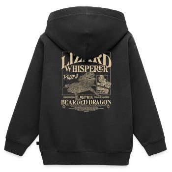 Bartagame Bartagamen Echsenflüsterer - Kinder Premium Organic Zip Hoodie - Schwarz - Hinten - AI Model Kid Male (0cm)