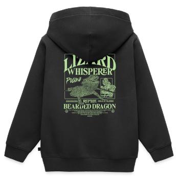 Bartagame Bartagamen Echsenflüsterer - Kinder Premium Organic Zip Hoodie - Schwarz - Hinten - AI Model Kid Male (0cm)