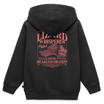 Bartagame Bartagamen Echsenflüsterer - Kinder Premium Organic Zip Hoodie - Schwarz - Hinten - AI Model Kid Male (0cm)