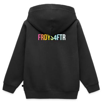 FRDYS4FTR - Fridays For Future - Cooles Statement - Kinder Premium Organic Zip Hoodie - Schwarz - Hinten - AI Model Kid Male (0cm)