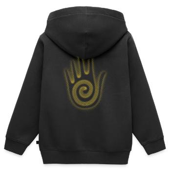 Navajo Hopi Native American Spirale à la main - Sweat Premium à capuche zippé enfant bio - noir - Dos - AI Model Kid Male (0cm)