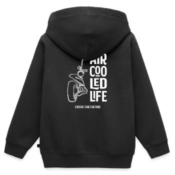 Aircooled Life Beach Buggy - Culture de voitures classiques - Sweat Premium à capuche zippé enfant bio - noir - Dos - AI Model Kid Male (0cm)