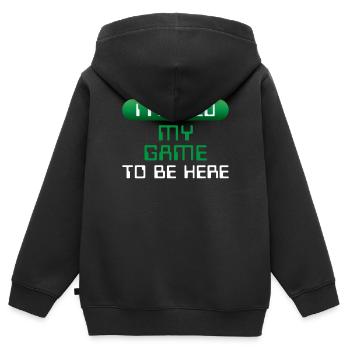 Videospiele Loving Grandson Gift Funny Gamers Men - Kinder Premium Organic Zip Hoodie - Schwarz - Hinten - AI Model Kid Male (0cm)