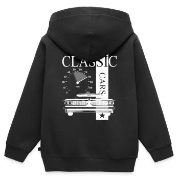 Automobile Classic Cars - Kinder Premium Organic Zip Hoodie - Schwarz - Hinten - AI Model Kid Male (0cm)