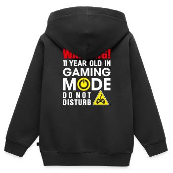 11. Geburtstagsgeschenk für Jungen & Mädchen 11 Jahre altes Fu - Kinder Premium Organic Zip Hoodie - Schwarz - Hinten - AI Model Kid Male (0cm)
