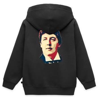 Oscar Wilde - Kinder Premium Organic Zip Hoodie - Schwarz - Hinten - AI Model Kid Male (0cm)