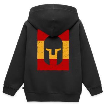 Gladiador Spanien - Flagge - Kinder Premium Organic Zip Hoodie - Schwarz - Hinten - AI Model Kid Male (0cm)