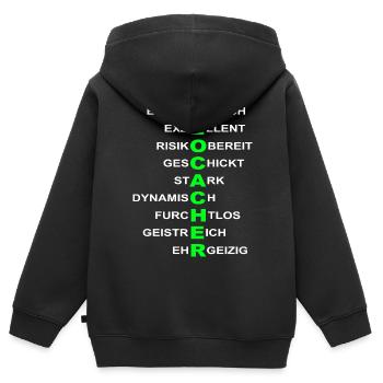 Geocacher Geocaching Geschenke GPS - Kinder Premium Organic Zip Hoodie - Schwarz - Hinten - AI Model Kid Male (0cm)