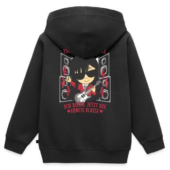 5. Klasse Coole Mädchen Grundschule Abschluss 2026 - Kinder Premium Organic Zip Hoodie - Schwarz - Hinten - AI Model Kid Male (0cm)