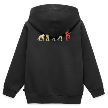 Hiphop Girl Break Break Dance Music Dancer - Sweat Premium à capuche zippé enfant bio - noir - Dos - AI Model Kid Male (0cm)