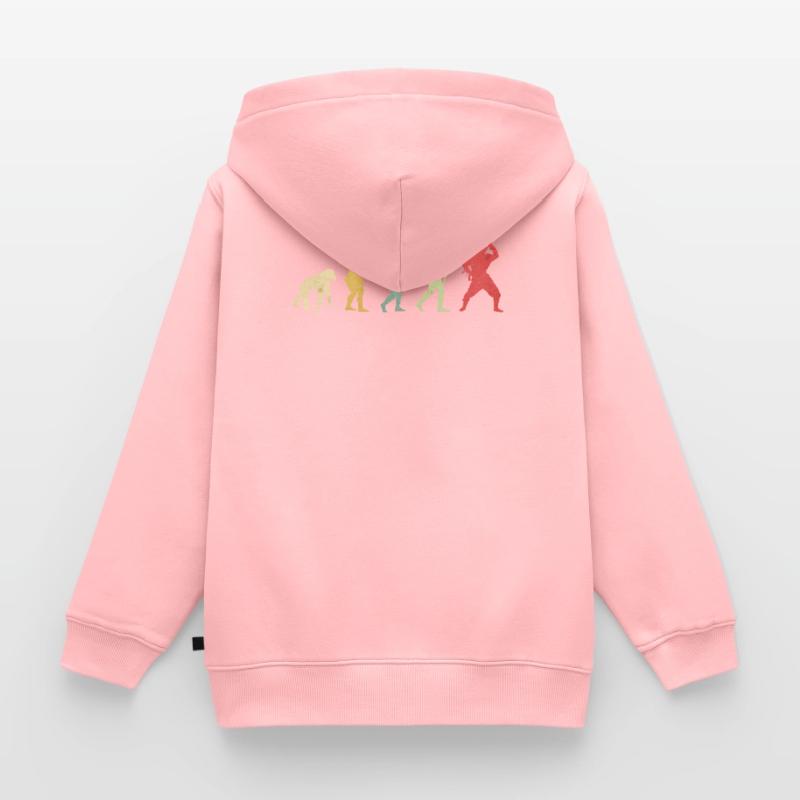 Ninja Pose Evolution Kinder Premium Organic Zip Hoodie