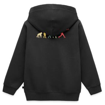 Jugador de béisbol Homerun Hit Evolution - Sweat Premium à capuche zippé enfant bio - noir - Dos - AI Model Kid Male (0cm)