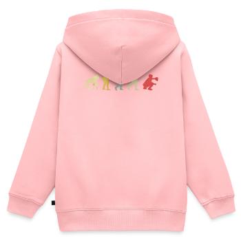 Baseball Fängerentwicklung - Kinder Premium Organic Zip Hoodie - Rosa - Hinten - AI Model Kid Female (0cm)