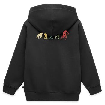 BMX Riding Bike Evolution - Kids Premium Organic Zip-up Hoodie - black - Back - AI Model Kid Male (0cm)