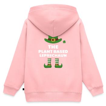Le lutin à base de plantes - Sweat Premium à capuche zippé enfant bio - rose - Dos - AI Model Kid Female (0cm)