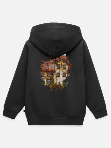 Haus - Kinder Premium Organic Zip Hoodie - Schwarz