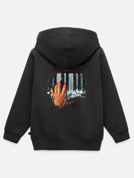 Piano - Kinder Premium Organic Zip Hoodie - Schwarz