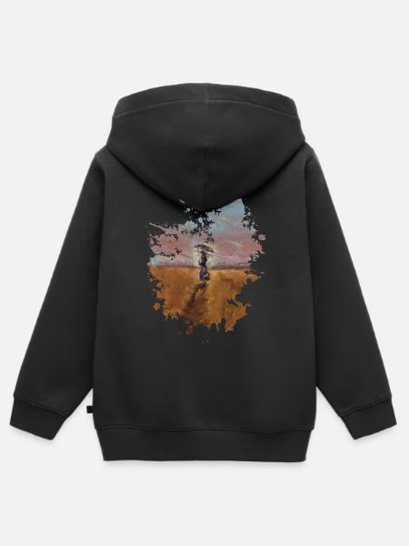 Regenschirm - Kinder Premium Organic Zip Hoodie - Schwarz